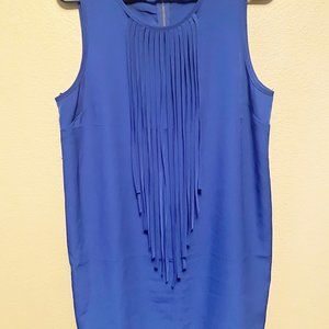 Forever 21 Cobalt Blue Fringe Dress Size Large
